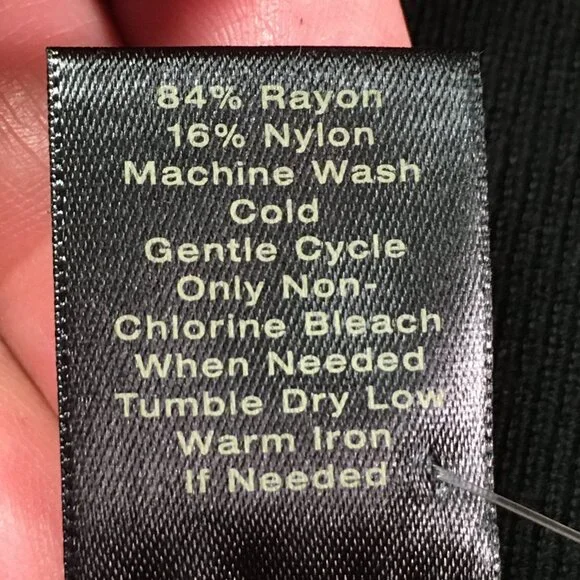 NWT Ann Taylor Black Short Sleeve Sweater w/Ribbed Boat Neck & Waist Detail Sz M - Picture 8 of 9